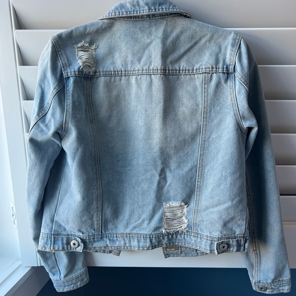 Denim ripped jean jacket - Picture 2 of 2